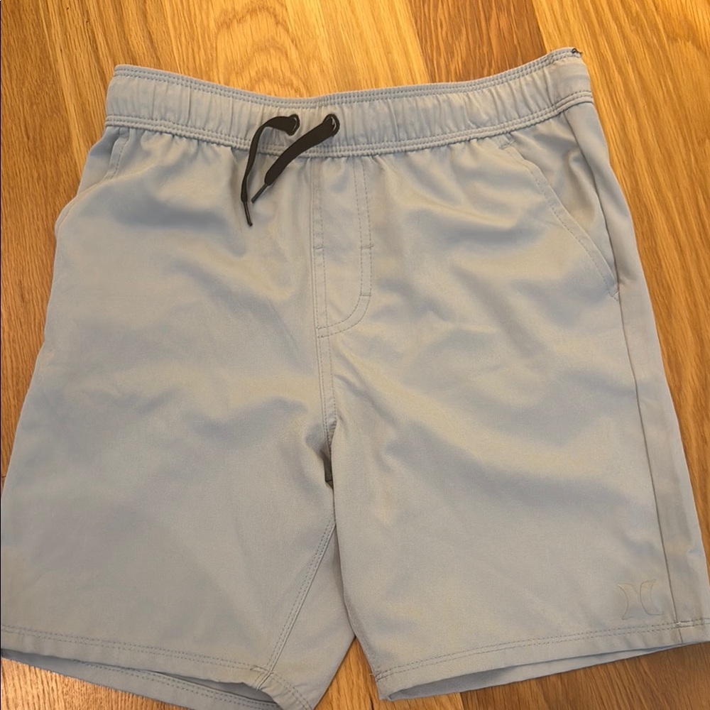Hurley Gray Athletic Shorts Lightweight Elastic Waist